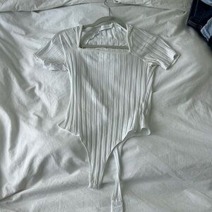 Jonathan simkhai white ribbed bodysuit